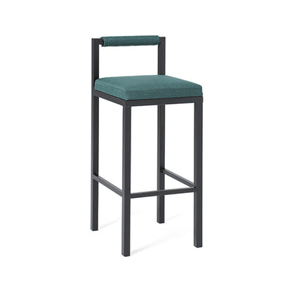 Juego de mesa y taburete de bar industrial rectangular de 1/7 piezas de altura de mostrador
