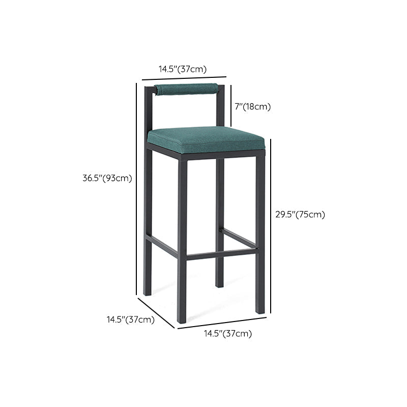 Juego de mesa y taburete de bar industrial rectangular de 1/7 piezas de altura de mostrador