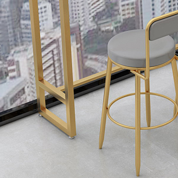 Tabouret de bar en marbre faux et jeu de table 1/4 pièces