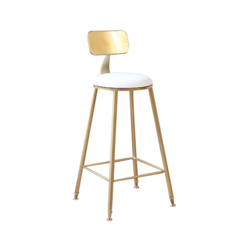 Faux Marble Pub Table Set Modern 1/7 Pieces Bar Stool and Table Set White-Gold 30"H Stool (Single) Clearhalo 'Bar Furniture' 'furn' 'furn_home_bar_bar_sets' 'Furniture' 'Home Bars & Bar Sets' 'home_bar_bar_sets' 'Kitchen & Dining Furniture' 6831699