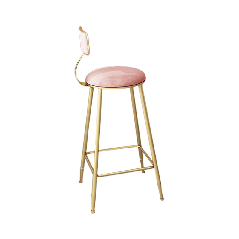 Faux Marble Pub Table Set Modern 1/7 Pieces Bar Stool and Table Set Pink 30"H Stool (Single) Clearhalo 'Bar Furniture' 'furn' 'furn_home_bar_bar_sets' 'Furniture' 'Home Bars & Bar Sets' 'home_bar_bar_sets' 'Kitchen & Dining Furniture' 6831704