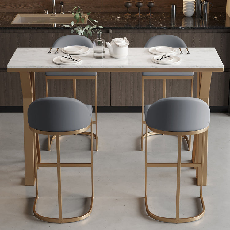 1/3/5 Pieces Pub Dining Set Faux Marble Bar Stool and Table Set Clearhalo 'Bar Furniture' 'furn' 'furn_home_bar_bar_sets' 'Furniture' 'Home Bars & Bar Sets' 'home_bar_bar_sets' 'Kitchen & Dining Furniture' 6831744