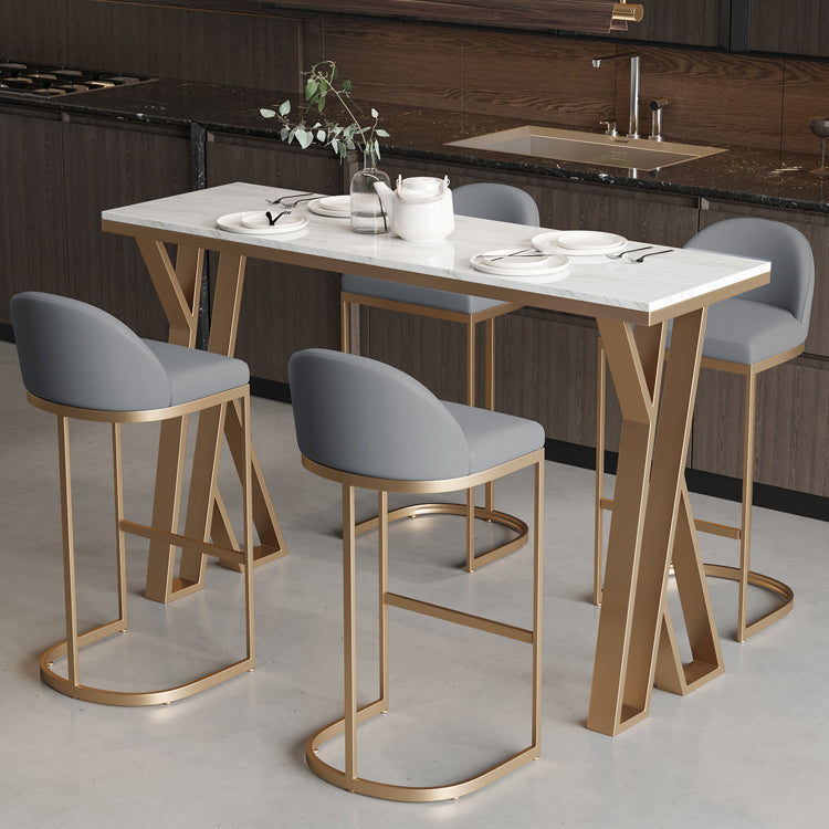 1/3/5 Pieces Pub Dining Set Faux Marble Bar Stool and Table Set Clearhalo 'Bar Furniture' 'furn' 'furn_home_bar_bar_sets' 'Furniture' 'Home Bars & Bar Sets' 'home_bar_bar_sets' 'Kitchen & Dining Furniture' 6831746