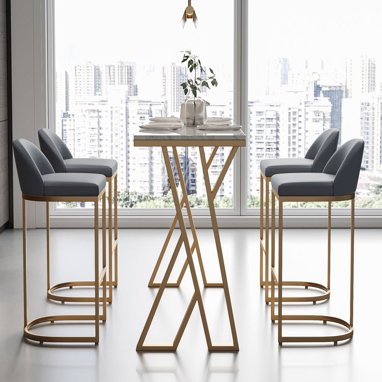 1/3/5 Pieces Pub Dining Set Faux Marble Bar Stool and Table Set Clearhalo 'Bar Furniture' 'furn' 'furn_home_bar_bar_sets' 'Furniture' 'Home Bars & Bar Sets' 'home_bar_bar_sets' 'Kitchen & Dining Furniture' 6831756