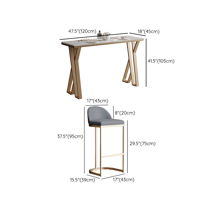 1/3/5 Pieces Pub Dining Set Faux Marble Bar Stool and Table Set Clearhalo 'Bar Furniture' 'furn' 'furn_home_bar_bar_sets' 'Furniture' 'Home Bars & Bar Sets' 'home_bar_bar_sets' 'Kitchen & Dining Furniture' 6831762