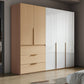Engineered Wood Wardrobe Closet with Drawer Modern Wardrobe Cabinet Clearhalo 'Armoires & Wardrobes' 'armoires_wardrobes' 'Bedroom Furniture' 'furn' 'furn_armoires_wardrobes' 'Furniture' 6831768