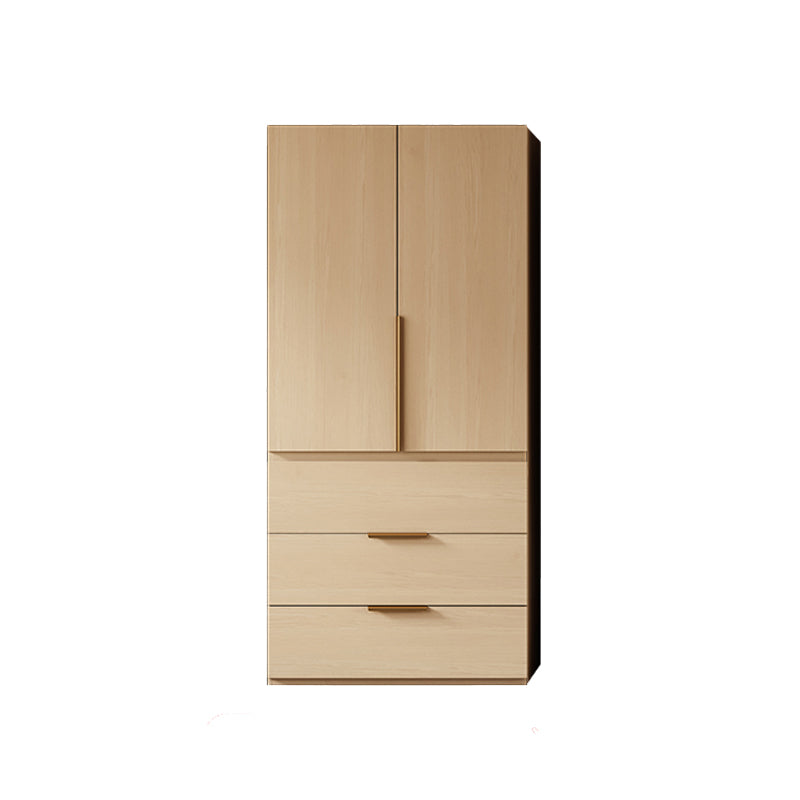 Engineered Wood Wardrobe Closet with Drawer Modern Wardrobe Cabinet Armoire 23.5"L x 20"W x 79"H Clearhalo 'Armoires & Wardrobes' 'armoires_wardrobes' 'Bedroom Furniture' 'furn' 'furn_armoires_wardrobes' 'Furniture' 6831771