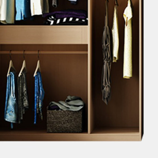 Engineered Wood Wardrobe Closet with Drawer Modern Wardrobe Cabinet Clearhalo 'Armoires & Wardrobes' 'armoires_wardrobes' 'Bedroom Furniture' 'furn' 'furn_armoires_wardrobes' 'Furniture' 6831780