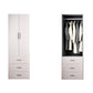 Hinged Wardrobe Closet with Drawer Contemporary Storage Cabinet