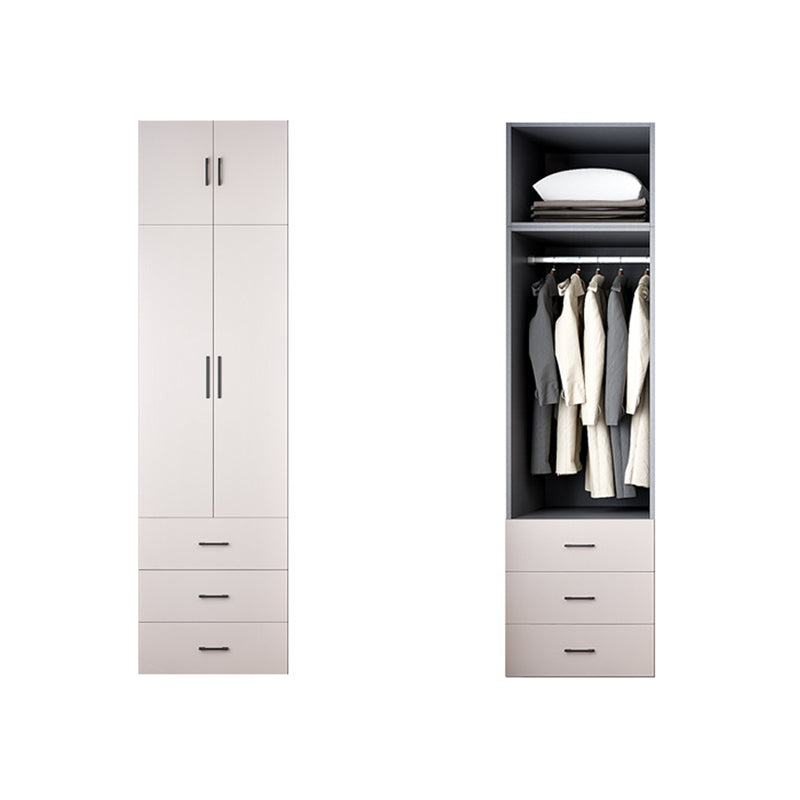Hinged Wardrobe Closet with Drawer Contemporary Storage Cabinet