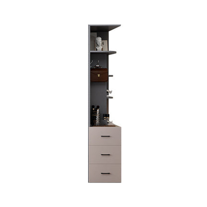 Hinged Wardrobe Closet with Drawer Contemporary Storage Cabinet