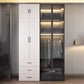 Hinged Wardrobe Closet with Drawer Contemporary Storage Cabinet