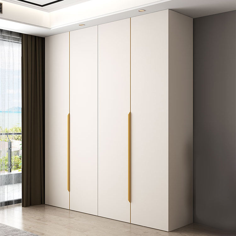 Moderne scharnierende garderobe -kast Wit gemanipuleerde houten garderobe armoire