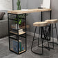 Industrial Rectangle Bistro Bar Desk Solid Wood Bistro Table for Indoor 63"L x 15.7"W x 41.3"H Without Chairs Clearhalo 'Bar Furniture' 'Bar Tables' 'bar_tables' 'furn' 'furn_bar_tables' 'Furniture' 'Kitchen & Dining Furniture' 6832287
