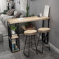 Industrial Rectangle Bistro Bar Desk Solid Wood Bistro Table for Indoor 70.9"L x 15.7"W x 41.3"H Without Chairs Clearhalo 'Bar Furniture' 'Bar Tables' 'bar_tables' 'furn' 'furn_bar_tables' 'Furniture' 'Kitchen & Dining Furniture' 6832288