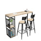 Industrial Rectangle Bistro Bar Desk Solid Wood Bistro Table for Indoor Clearhalo 'Bar Furniture' 'Bar Tables' 'bar_tables' 'furn' 'furn_bar_tables' 'Furniture' 'Kitchen & Dining Furniture' 6832290