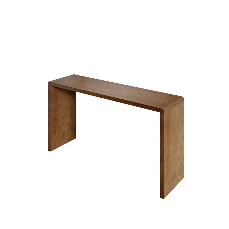 Modern Style Bar Table Pine Solid Wood Double pedestal Bar Dining Table with Storage 63"L x 17.7"W x 41.3"H Brown Without Chairs Clearhalo 'Bar Furniture' 'Bar Tables' 'bar_tables' 'furn' 'furn_bar_tables' 'Furniture' 'Kitchen & Dining Furniture' 6832307