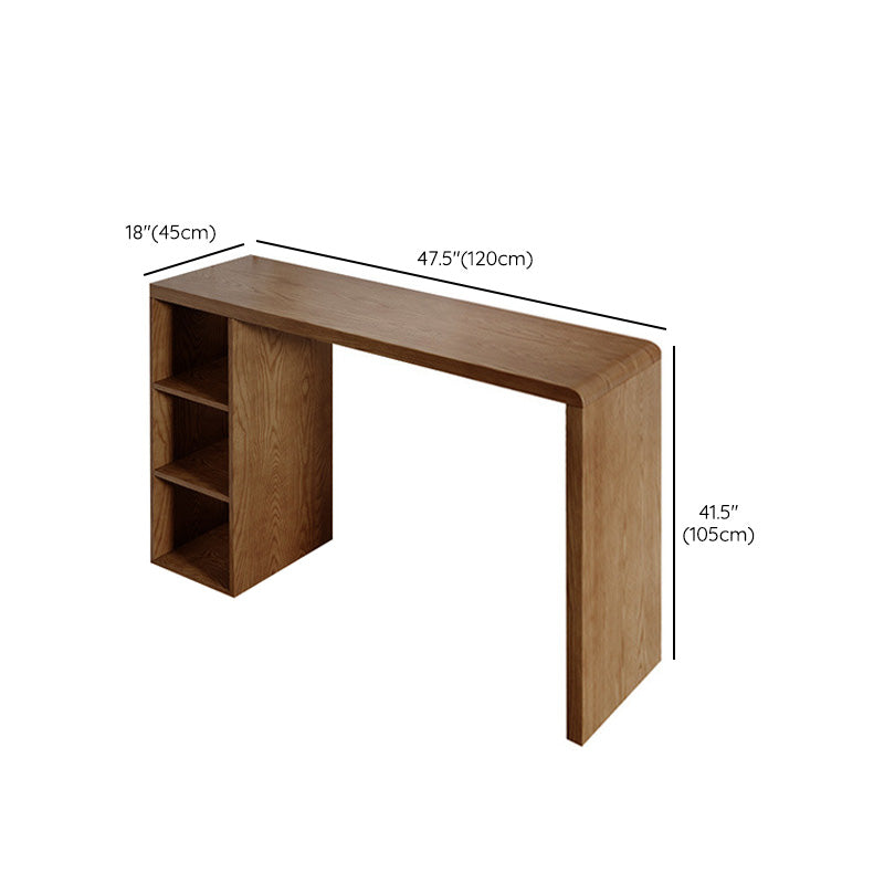 Modern Style Bar Table Pine Solid Wood Double pedestal Bar Dining Table with Storage Clearhalo 'Bar Furniture' 'Bar Tables' 'bar_tables' 'furn' 'furn_bar_tables' 'Furniture' 'Kitchen & Dining Furniture' 6832323