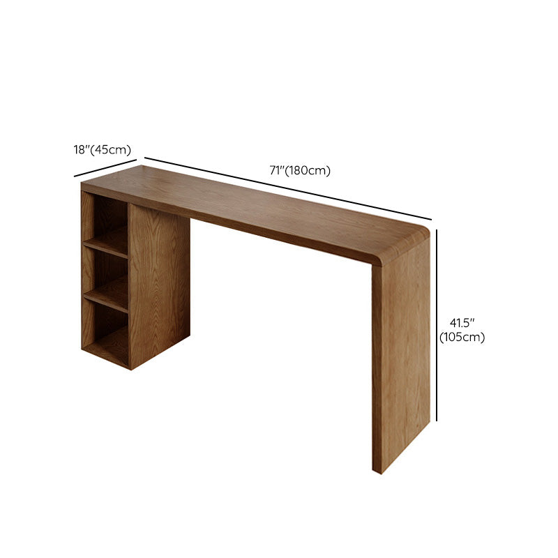 Modern Style Bar Table Pine Solid Wood Double pedestal Bar Dining Table with Storage Clearhalo 'Bar Furniture' 'Bar Tables' 'bar_tables' 'furn' 'furn_bar_tables' 'Furniture' 'Kitchen & Dining Furniture' 6832326