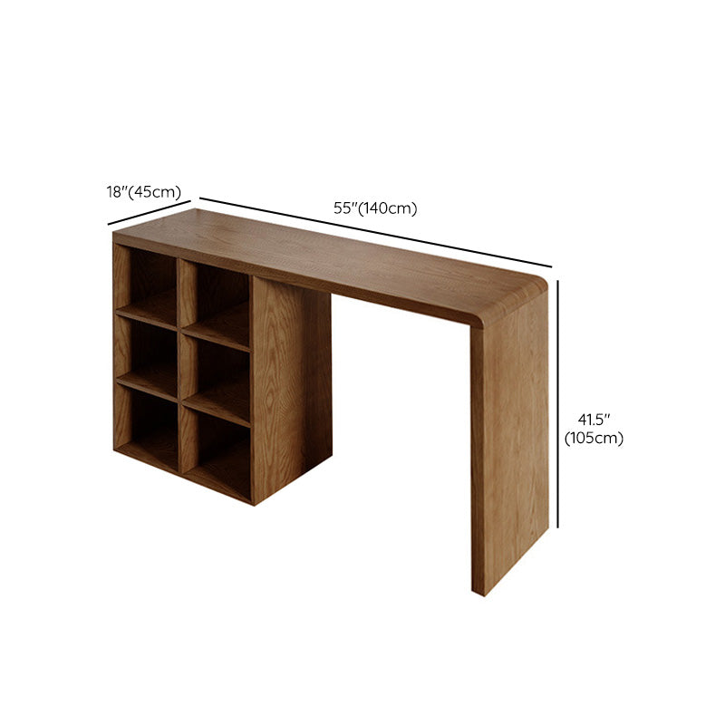 Modern Style Bar Table Pine Solid Wood Double pedestal Bar Dining Table with Storage Clearhalo 'Bar Furniture' 'Bar Tables' 'bar_tables' 'furn' 'furn_bar_tables' 'Furniture' 'Kitchen & Dining Furniture' 6832327