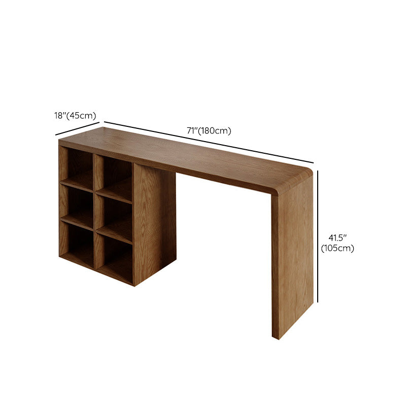 Modern Style Bar Table Pine Solid Wood Double pedestal Bar Dining Table with Storage Clearhalo 'Bar Furniture' 'Bar Tables' 'bar_tables' 'furn' 'furn_bar_tables' 'Furniture' 'Kitchen & Dining Furniture' 6832329