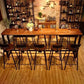 Industrial Rectangle Bistro Bar Desk Pine Solid Wood Bistro Table with Footrest 102.4"L x 15.7"W x 41.3"H Without Chairs Clearhalo 'Bar Furniture' 'Bar Tables' 'bar_tables' 'furn' 'furn_bar_tables' 'Furniture' 'Kitchen & Dining Furniture' 6832335