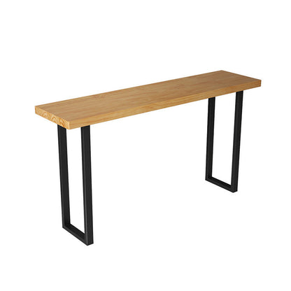 Industrial Rectangle Bar Table Solid Wood Bar Dining Table for Indoor Without Chairs Clearhalo 'Bar Furniture' 'Bar Tables' 'bar_tables' 'furn' 'furn_bar_tables' 'Furniture' 'Kitchen & Dining Furniture' 6832354