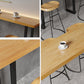 Industrial Rectangle Bar Table Solid Wood Bar Dining Table for Indoor Clearhalo 'Bar Furniture' 'Bar Tables' 'bar_tables' 'furn' 'furn_bar_tables' 'Furniture' 'Kitchen & Dining Furniture' 6832361