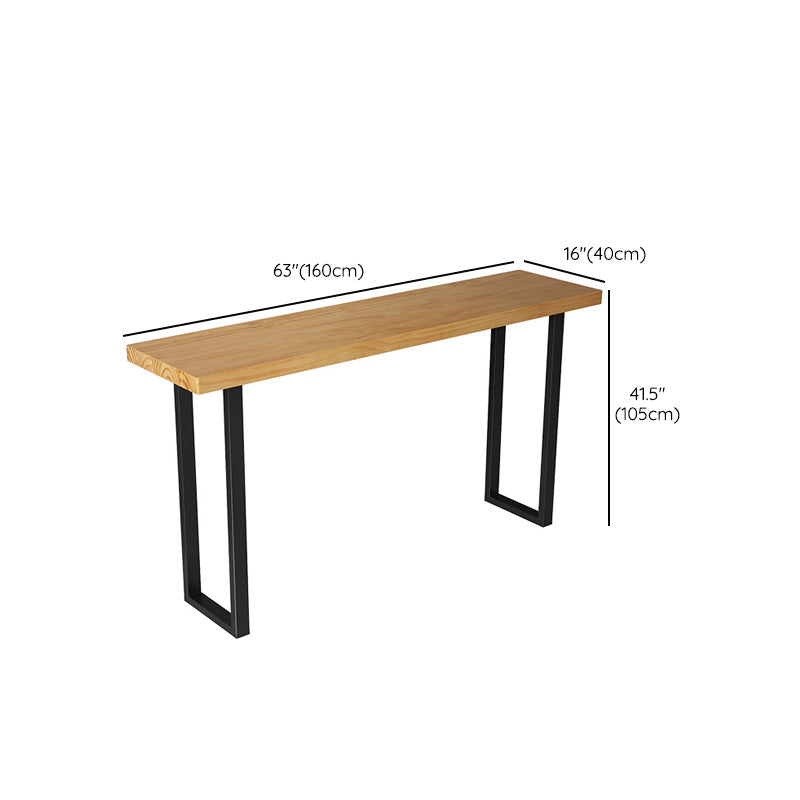 Industrial Rectangle Bar Table Solid Wood Bar Dining Table for Indoor Clearhalo 'Bar Furniture' 'Bar Tables' 'bar_tables' 'furn' 'furn_bar_tables' 'Furniture' 'Kitchen & Dining Furniture' 6832366
