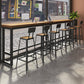 Wood Top Bar Table Rectangle Bar Table for Kitchen Living Room Coffee Room 126"L x 15.7"W x 41.3"H Without Chairs Clearhalo 'Bar Furniture' 'Bar Tables' 'bar_tables' 'furn' 'furn_bar_tables' 'Furniture' 'Kitchen & Dining Furniture' 6832382