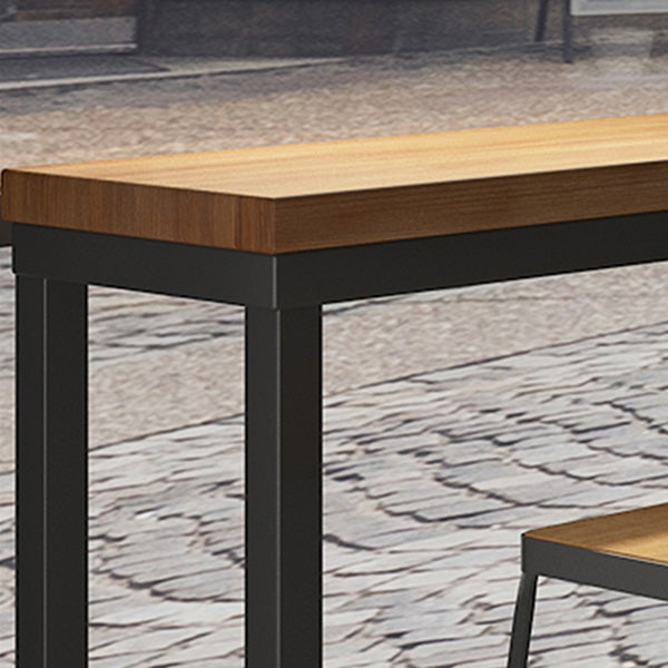 Wood Top Bar Table Rectangle Bar Table for Kitchen Living Room Coffee Room Clearhalo 'Bar Furniture' 'Bar Tables' 'bar_tables' 'furn' 'furn_bar_tables' 'Furniture' 'Kitchen & Dining Furniture' 6832386