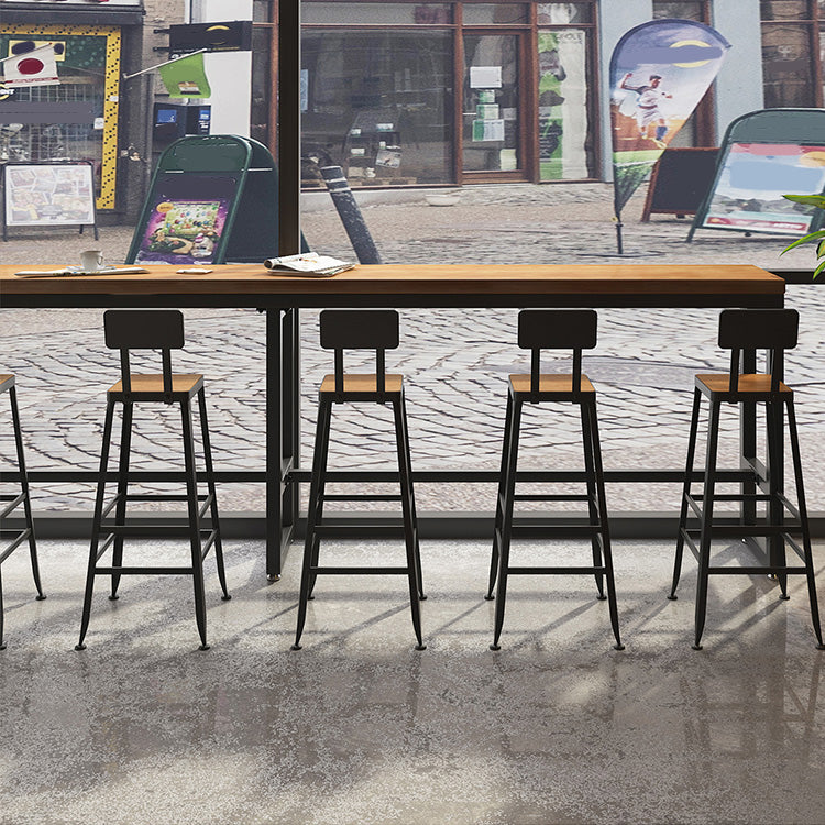 Wood Top Bar Table Rectangle Bar Table for Kitchen Living Room Coffee Room Clearhalo 'Bar Furniture' 'Bar Tables' 'bar_tables' 'furn' 'furn_bar_tables' 'Furniture' 'Kitchen & Dining Furniture' 6832387