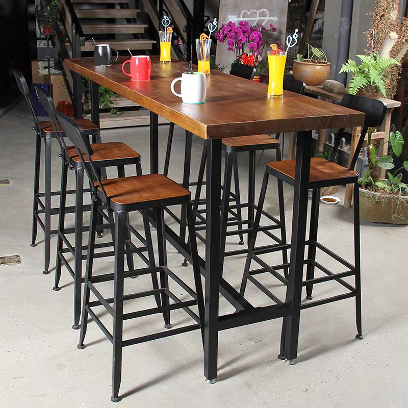 Mesa de bar superior de madera, mesa de bar moderna para cocina, sala de estar, sala de café