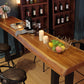 Wood Top Bar Table Rectangle Dining Table with Metal Base for Kitchen Clearhalo 'Bar Furniture' 'Bar Tables' 'bar_tables' 'furn' 'furn_bar_tables' 'Furniture' 'Kitchen & Dining Furniture' 6832453