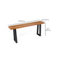 Wood Top Bar Table Rectangle Dining Table with Metal Base for Kitchen Clearhalo 'Bar Furniture' 'Bar Tables' 'bar_tables' 'furn' 'furn_bar_tables' 'Furniture' 'Kitchen & Dining Furniture' 6832458