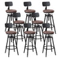 Moderno de estilo redondo Round Barstool Taburete de mostrador de madera con patas de madera