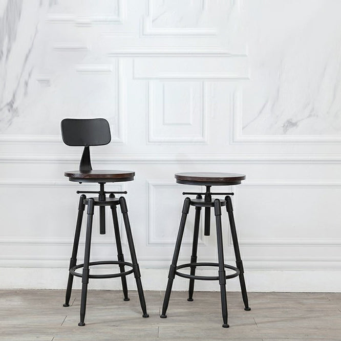 Moderno de estilo redondo Round Barstool Taburete de mostrador de madera con patas de madera