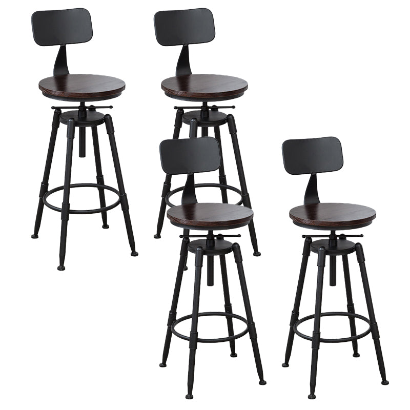 Moderno de estilo redondo Round Barstool Taburete de mostrador de madera con patas de madera