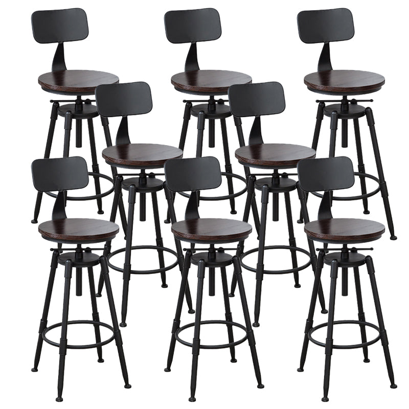 Moderno de estilo redondo Round Barstool Taburete de mostrador de madera con patas de madera