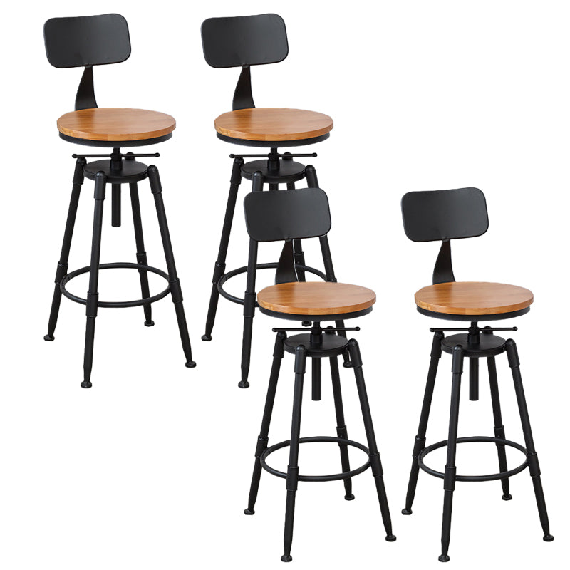 Moderno de estilo redondo Round Barstool Taburete de mostrador de madera con patas de madera