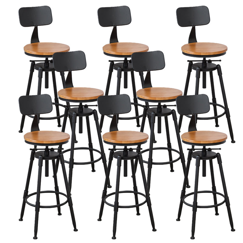 Moderno de estilo redondo Round Barstool Taburete de mostrador de madera con patas de madera