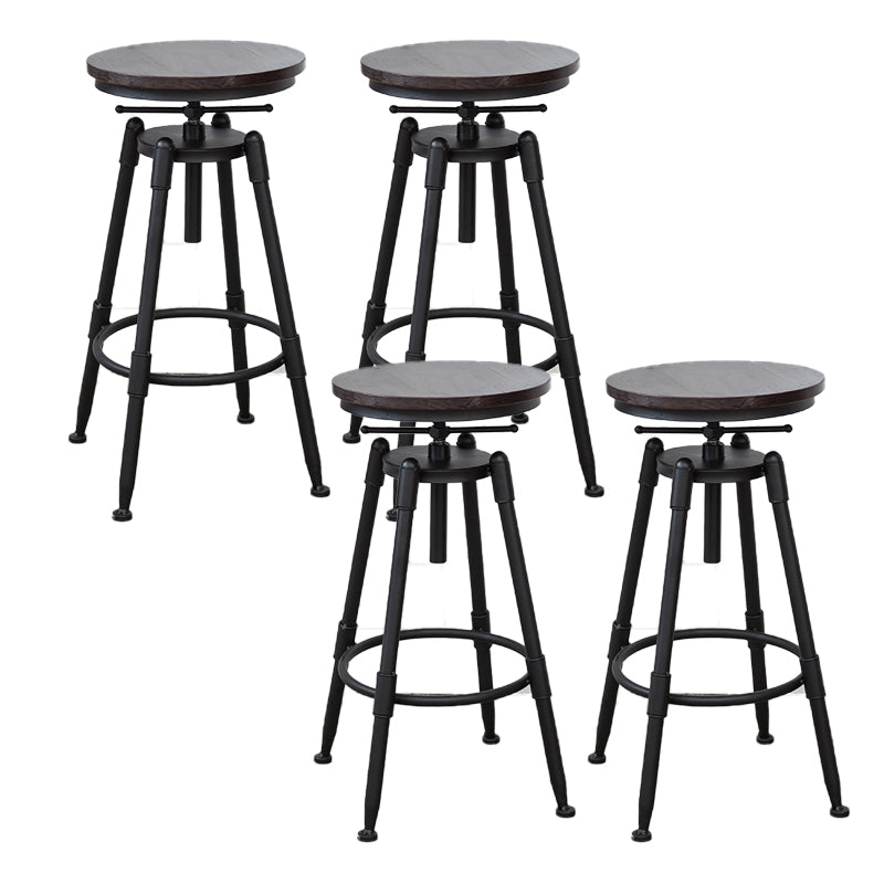 Moderno de estilo redondo Round Barstool Taburete de mostrador de madera con patas de madera