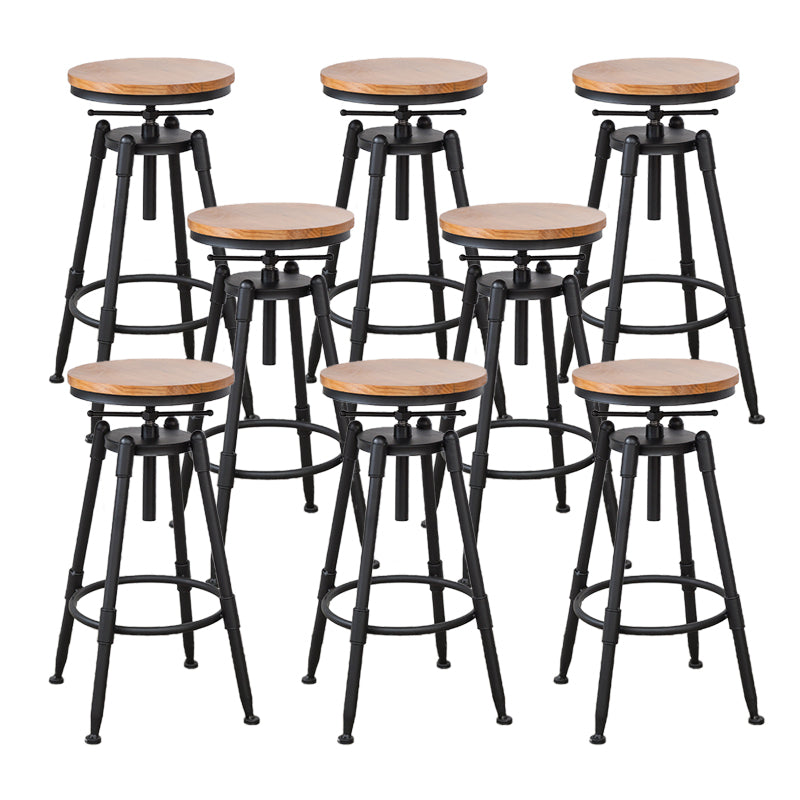 Moderno de estilo redondo Round Barstool Taburete de mostrador de madera con patas de madera