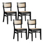 Modern Style Low Back Barstool Wooden Counter Bar Stool with Wood Legs