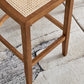 Modern Style Low Back Barstool Wooden Counter Bar Stool with Wood Legs