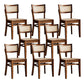 Modern Style Low Back Barstool Wooden Counter Bar Stool with Wood Legs
