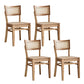 Modern Style Low Back Barstool Wooden Counter Bar Stool with Wood Legs