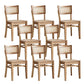 Modern Style Low Back Barstool Wooden Counter Bar Stool with Wood Legs