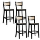 Modern Style Low Back Barstool Wooden Counter Bar Stool with Wood Legs