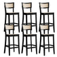 Modern Style Low Back Barstool Wooden Counter Bar Stool with Wood Legs